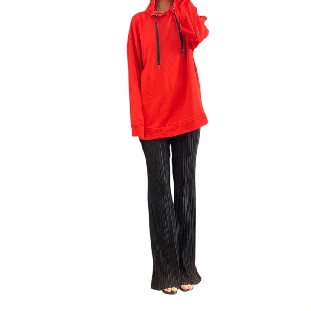 ZARA Red Oversized Hoodie Size S - Picture 3 of 14